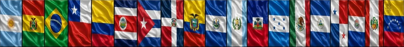 Banderas de los países de Latinoamérica